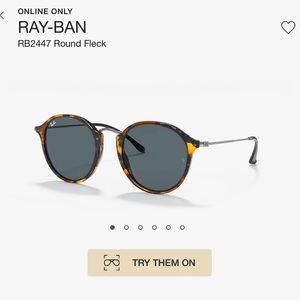 Ray-ban round fleck glasses